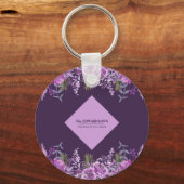 薄紫の緑青：紅葉と開花ユナイト キーホルダー (裏面)