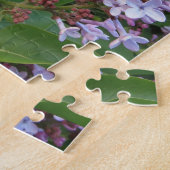 薄紫の繊細な紫色の花 ジグソーパズル (側面)