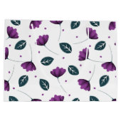 薄紫の花が白い抱き枕 ラージペーパーバッグ (裏面)