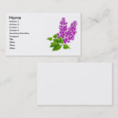薄紫の花のプロフィールカード 名刺 (正面/裏面)
