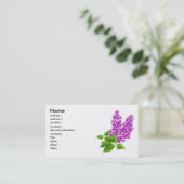 薄紫の花のプロフィールカード 名刺 (スタンド正面)