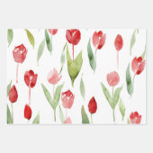 薄紫の花の包み紙 ラッピングペーパーシート (正面2)