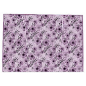 薄紫の花の模様 ラージペーパーバッグ (裏面)