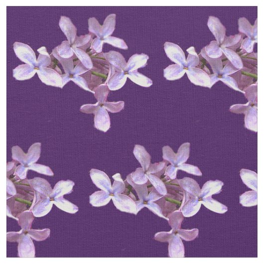 薄紫の花の生地 ファブリック (クローズアップ)