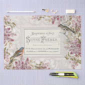 薄紫の花の鳥のフランスのフレーム華美の切り離し 薄葉紙 (クラフト)