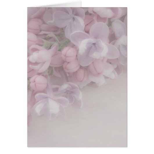 薄紫の花カード (正面)