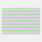 薄紫の花ストライプと紙シート ラッピングペーパーシート (正面3)