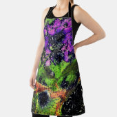 薄紫の花葉とモザイクで刻まれた熟成 エプロン (インサイチュ)