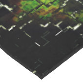 薄紫の花葉とモザイクで刻まれた熟成 テーブルクロス (アングル)