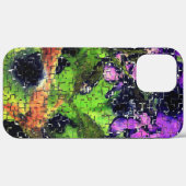 薄紫の花葉とモザイクで刻まれた熟成 Case-Mate iPhoneケース (裏面 (横))