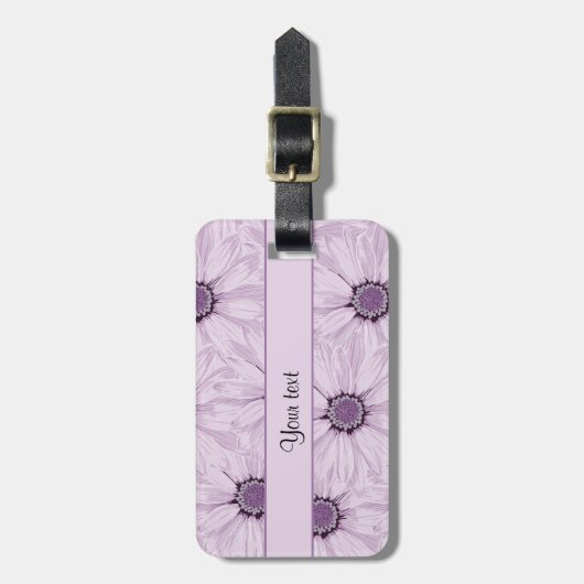薄紫の花 ラゲッジタグ (正面縦)