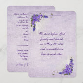 薄紫の誓の更新 招待状 (正面/裏面)
