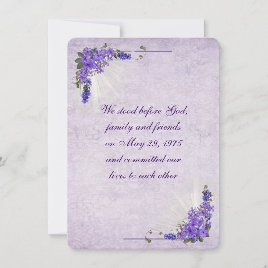 薄紫の誓の更新 招待状 (正面)