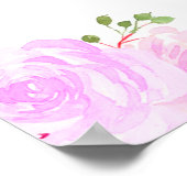 薄紫の赤ちゃんシャワー歓迎サイン ポスター (角)