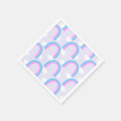 薄紫の雲と虹 スタンダードカクテルナプキン (角)