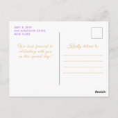 薄紫の黒い肌のプリンセス　スウィート　シックスティーン ポストカード (裏面)