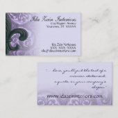 薄紫の"鉄の（紋章の）フラ・ダ・リ"のカスタムな名刺 名刺 (正面/裏面)