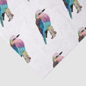 薄紫のBreastedのローラーの鳥 薄葉紙 (詳細)