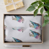 薄紫のBreastedのローラーの鳥 薄葉紙 (ギフト)