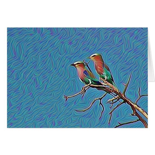 薄紫のBreastedのローラー (正面横)