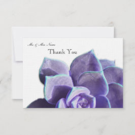 薄紫のSucculentは感謝していしています サンキューカード