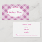 薄紫はっきりしたジンガム名刺 名刺 (正面/裏面)