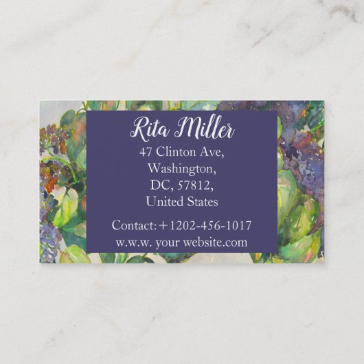 薄紫は紫春 名刺 (裏面)