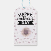 薄紫ひまわり母の日ホワイトギフトラベル ギフトタグ (正面)