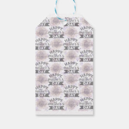 薄紫ひまわり母の日ホワイトギフトラベル ギフトタグ