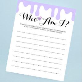 薄紫アイスクリームブライダルシャワー「私は誰だ？」 ゲーム