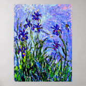 薄紫アイリス素晴らしズ・アートbyクロード・モネ、 ポスター (正面)