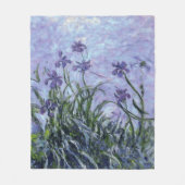 薄紫アイリス フリースブランケット (正面)