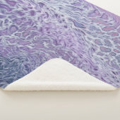 薄紫アクリル系流抽象芸術アート シェルパブランケット (3/4)