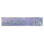 薄紫アクリル系流抽象芸術アート ショートテーブルランナー (横)