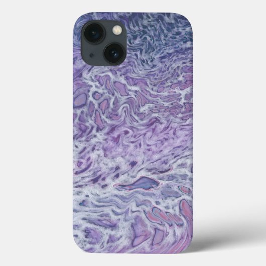 薄紫アクリル系流抽象芸術アート Case-Mate iPhoneケース (裏面)