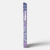 薄紫アクリル系流抽象芸術アート Case-Mate iPhoneケース (裏面 / 左)