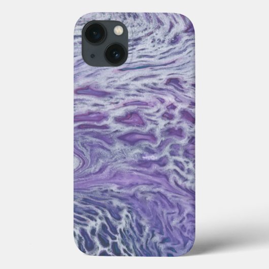 薄紫アクリル系流抽象芸術アート Case-Mate iPhoneケース (裏面)