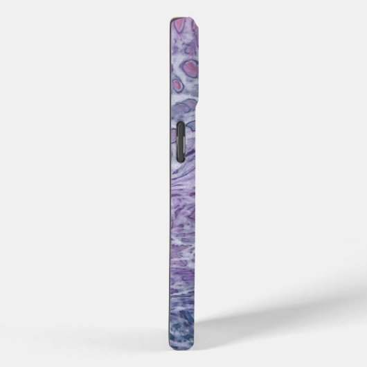 薄紫アクリル系流抽象芸術アート Case-Mate iPhoneケース (裏面 / 右)