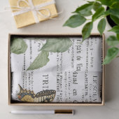 薄紫アゲハチョウバタフライフランスの新聞広告 薄葉紙 (ギフト)