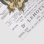 薄紫アゲハチョウバタフライフランスの新聞広告 薄葉紙 (詳細)