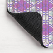 薄紫アーガイルニットのマウスパッド マウスパッド (コーナー)