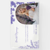 薄紫アーチビューティフル結婚イニングズデザイン 横断幕 (縦)