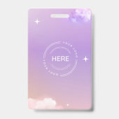 薄紫イベントスカスタムタッフのロゴ名 バッジ (裏面)