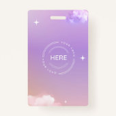 薄紫イベントスカスタムタッフのロゴ名 バッジ (裏面)