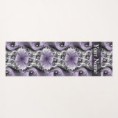 薄紫イリュージョン抽象芸術フラクタルアートファンタジー名 ヨガマット (裏面(横))