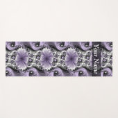 薄紫イリュージョン抽象芸術フラクタルアートファンタジー名 ヨガマット (正面(横))