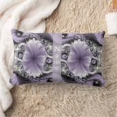 薄紫イリュージョン抽象芸術フローラフラクタル美術名 ランバークッション (ブランケット)