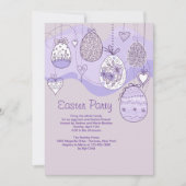 薄紫イースター招待状 招待状 (正面)