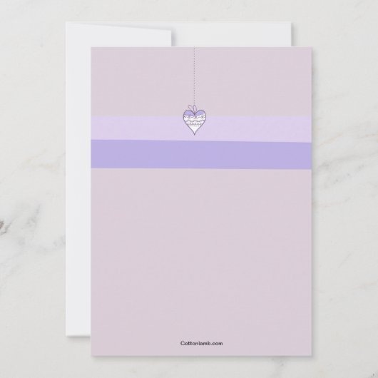 薄紫イースター招待状 招待状 (裏面)