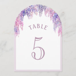 薄紫ウィステリアアーチ最初の聖餐台番号 招待状